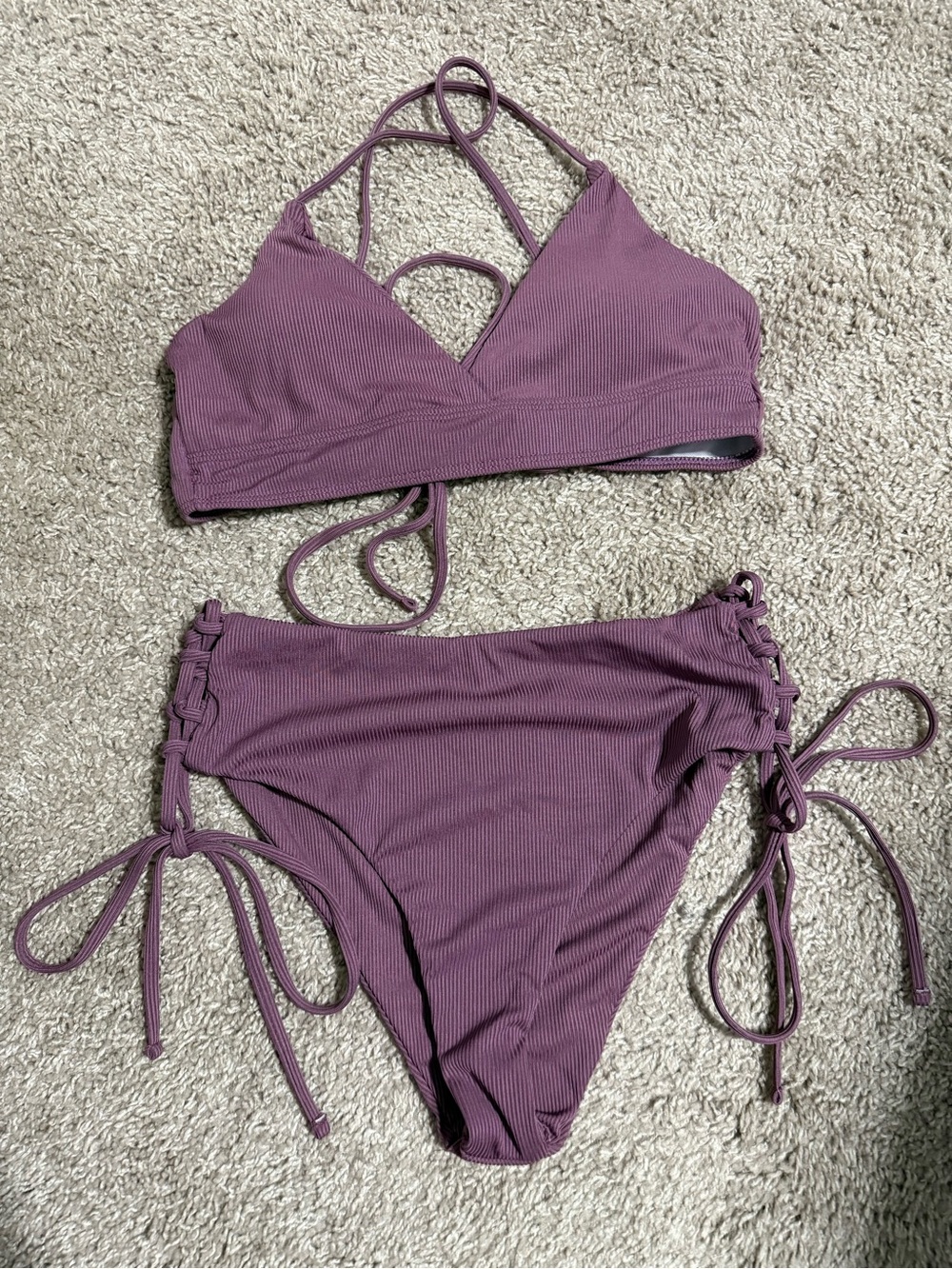 SHEIN Purple High Waisted Bikini